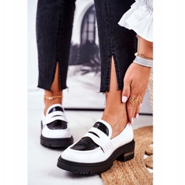 PV3 Dámské mokasíny Brogues kožené bílé Visconi 3136042 bílý černá 1