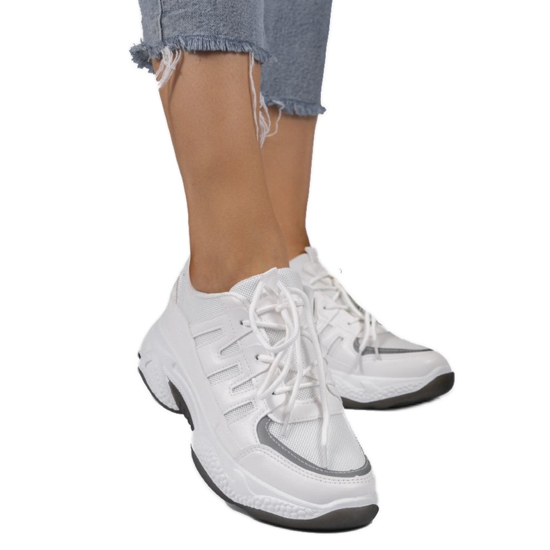 Bílé módní sportovní boty BH-001 bílý 1
