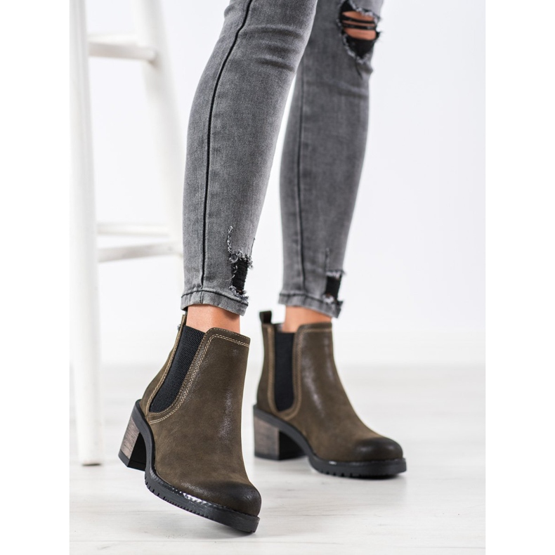 Sergio Leone Stylové boty Chelsea zelená 2