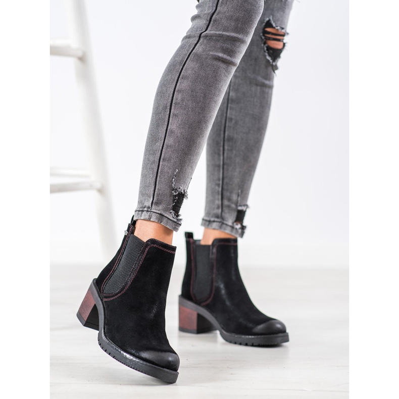 Sergio Leone Stylové boty Chelsea černý 1