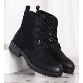 Sergio Leone Černé šněrovací boty černý 1