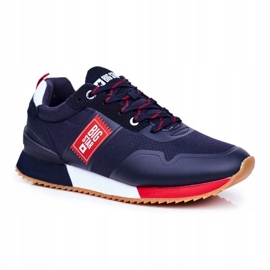 Pánské sportovní boty Big Star Navy Blue GG174182 červený námořnická modř 1