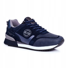 Pánské sportovní boty Tenisky Big Star Navy Blue GG174547 námořnická modř modrý šedá 1