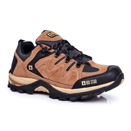 Pánské trekové boty Big Star Outdoor Camel GG174280 hnědý černý 1