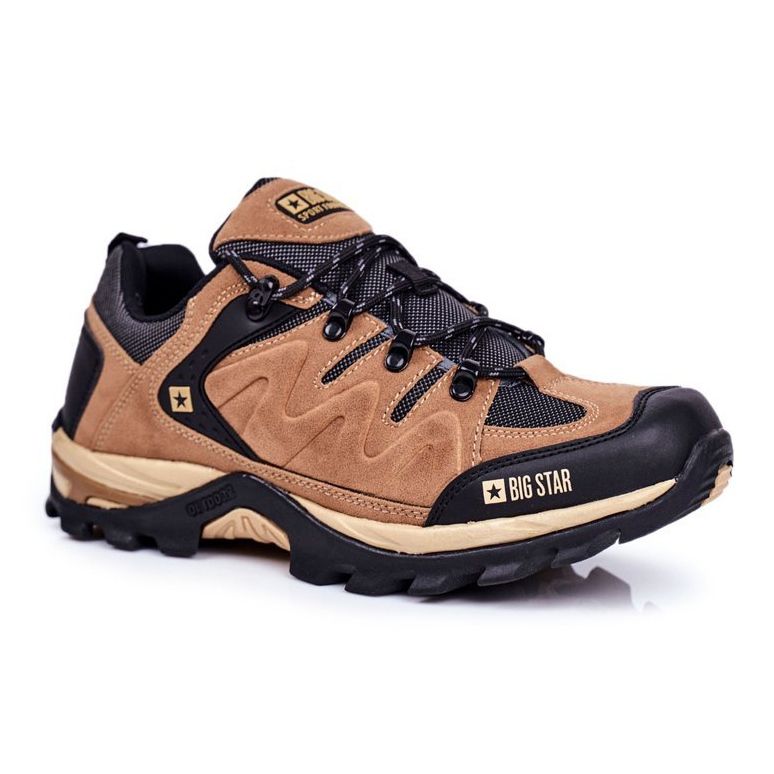 Pánské trekové boty Big Star Outdoor Camel GG174280 hnědý černý 1