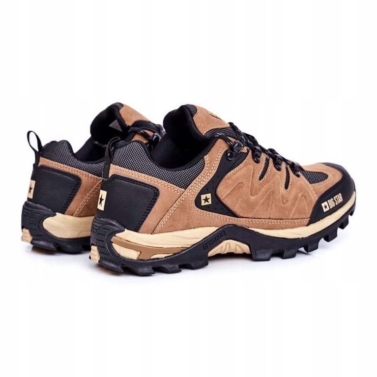 Pánské trekové boty Big Star Outdoor Camel GG174280 hnědý černý 2