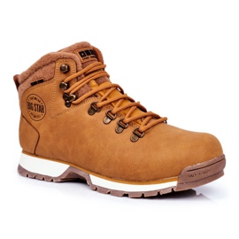 Pánské trekové boty Big Star Outdoor Camel GG174402 béžový žluť 1