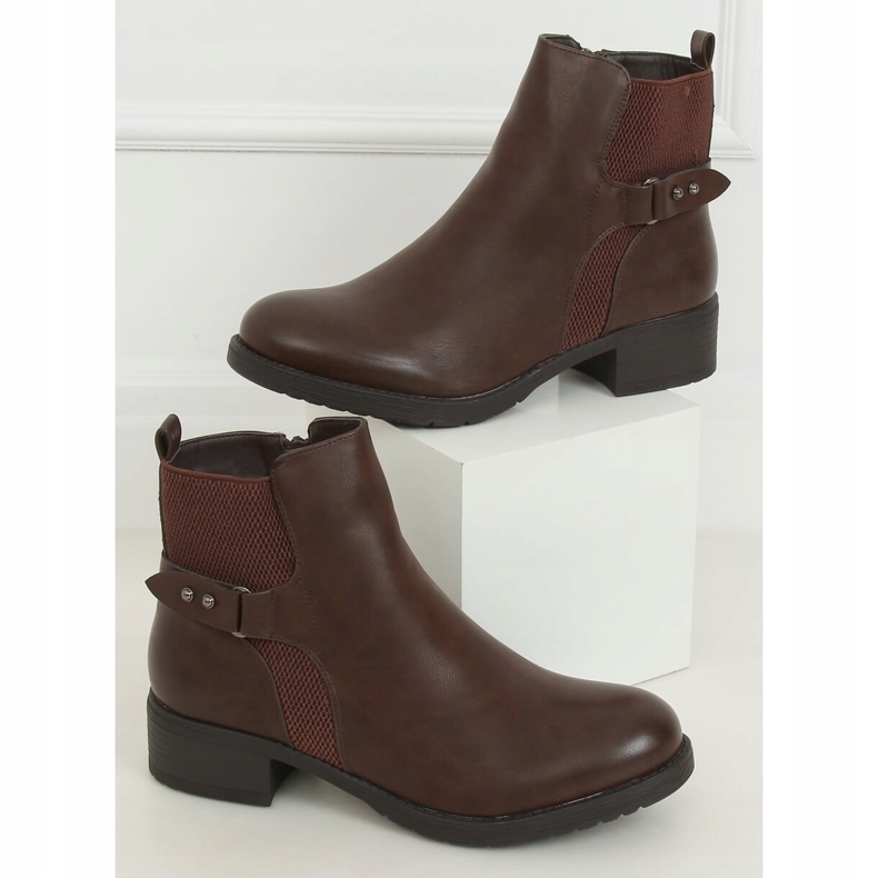 Hnědé dámské boty Jodhpur MDM226 Brown hnědý 1