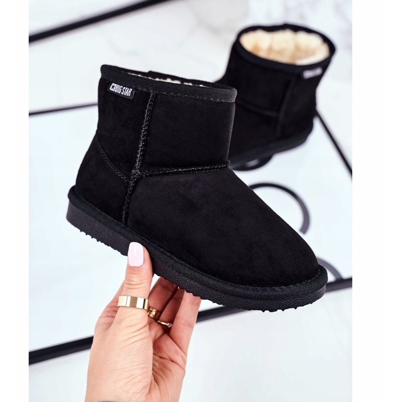 Dětské černé sněhové boty Big Star GG374081 černá 2