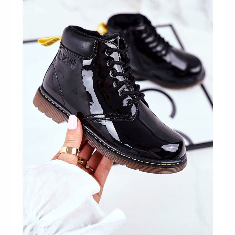 Teplé dětské boty Big Star Black GG374075 černý 1