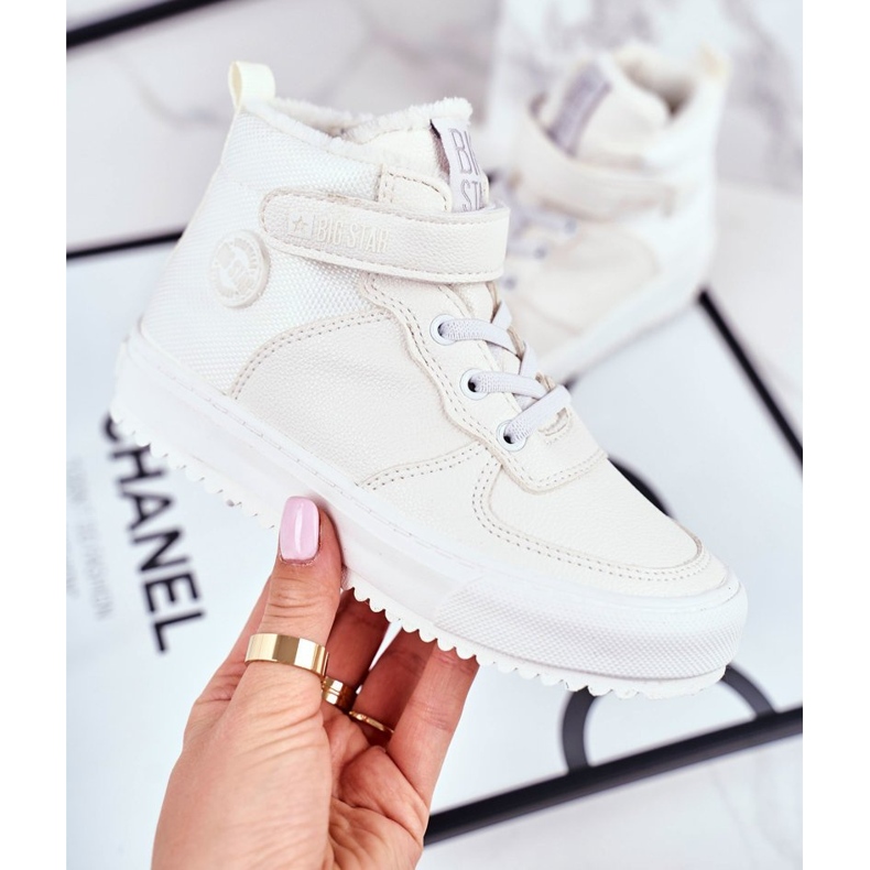 Dětské kozačky Big Star teplá bílá GG374041 bílý 1