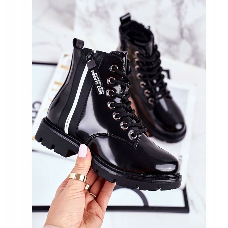 Vinceza Dětské boty zateplené se zapínáním na zip Black Falcon černý 1