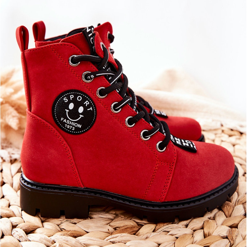 Vinceza Dětské boty Workery Red Mini Aspen červený 2
