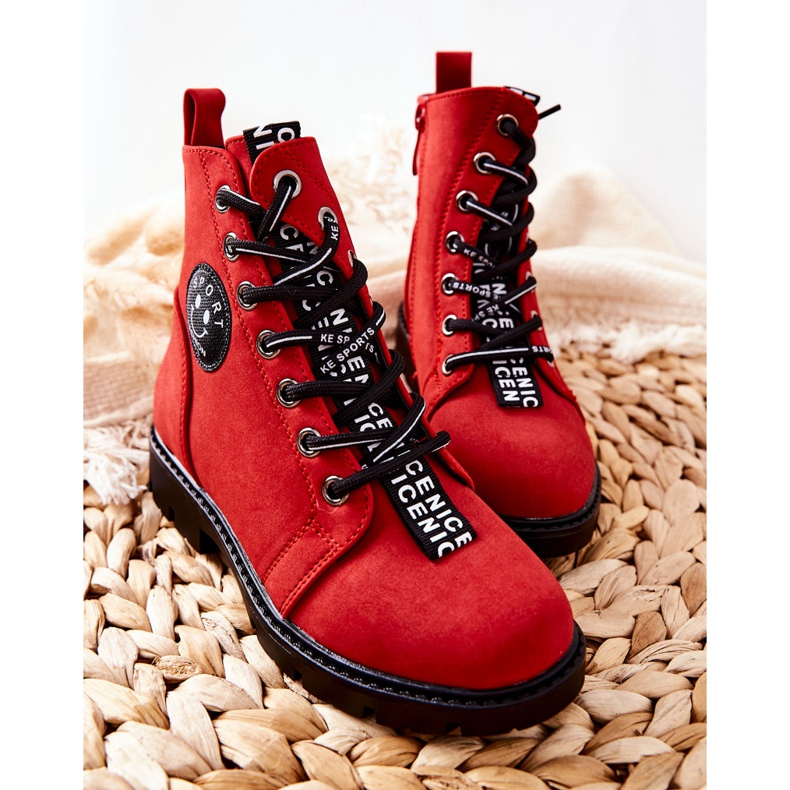 Vinceza Dětské boty Workery Red Mini Aspen červený 1