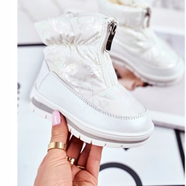 WEESTEP Dětské vlněné teplé sněhové boty bílé bubliny bílý 2