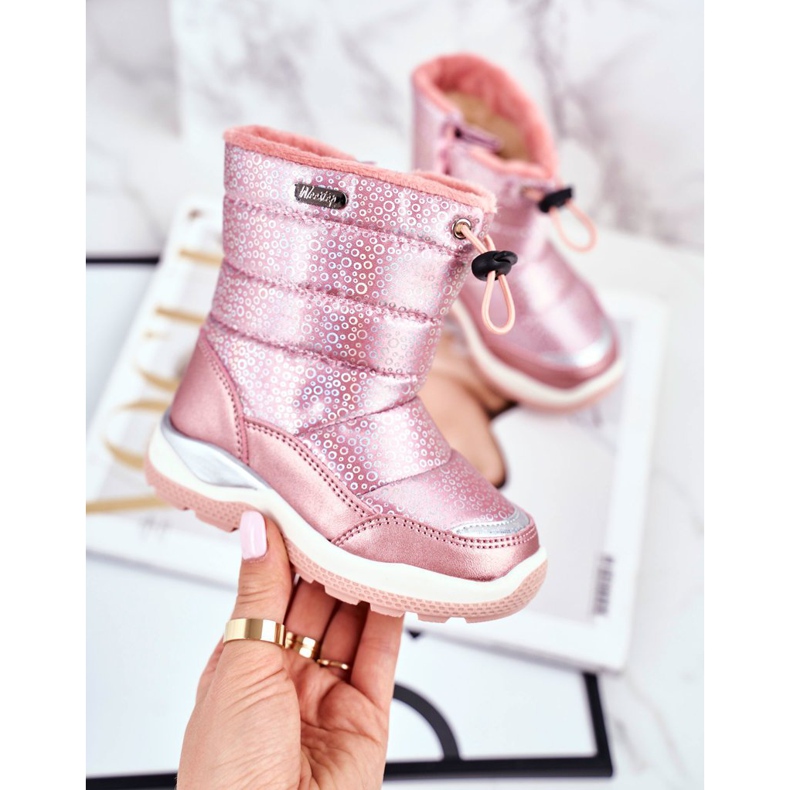 WEESTEP Dětské sněhule zateplené vlnou Pink Felini růžový 2