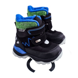 WEESTEP Dětské vlněné teplé sněhové boty Black Booom černý 1