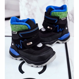 WEESTEP Dětské vlněné teplé sněhové boty Black Booom černá 2