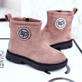 Apawwa Teplé dětské boty béžové Alvin béžový 1