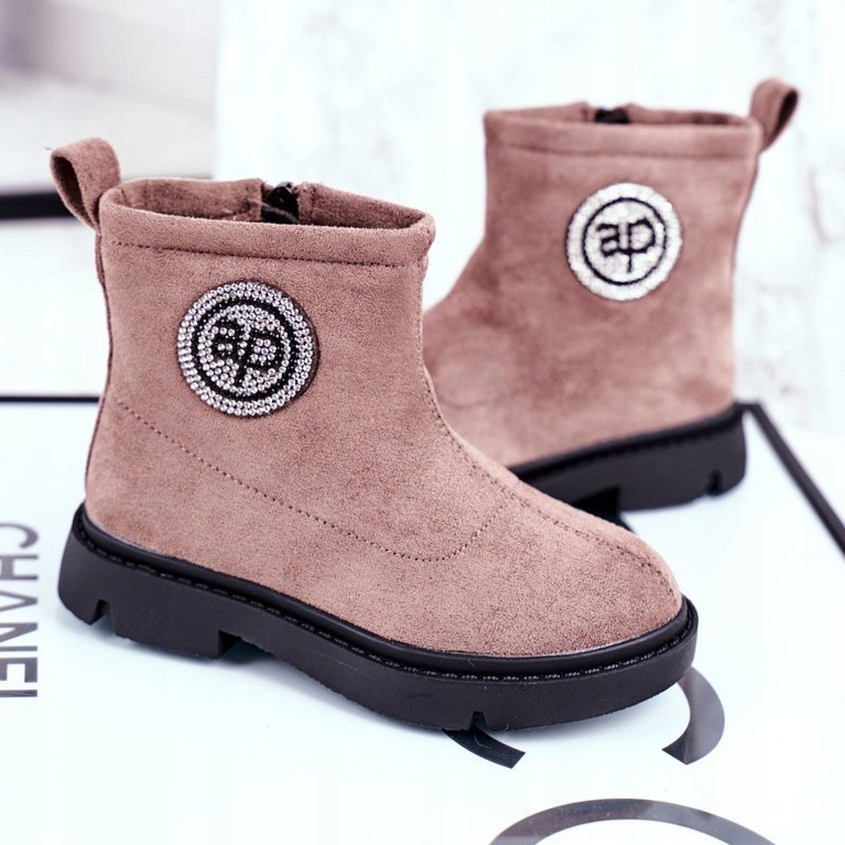 Apawwa Teplé dětské boty béžové Alvin béžový 1