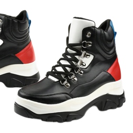 Černé tenisky barevné Neamelira bílý černý červený 1