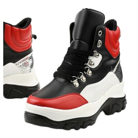 Červené barevné tenisky Neamelira černá 1