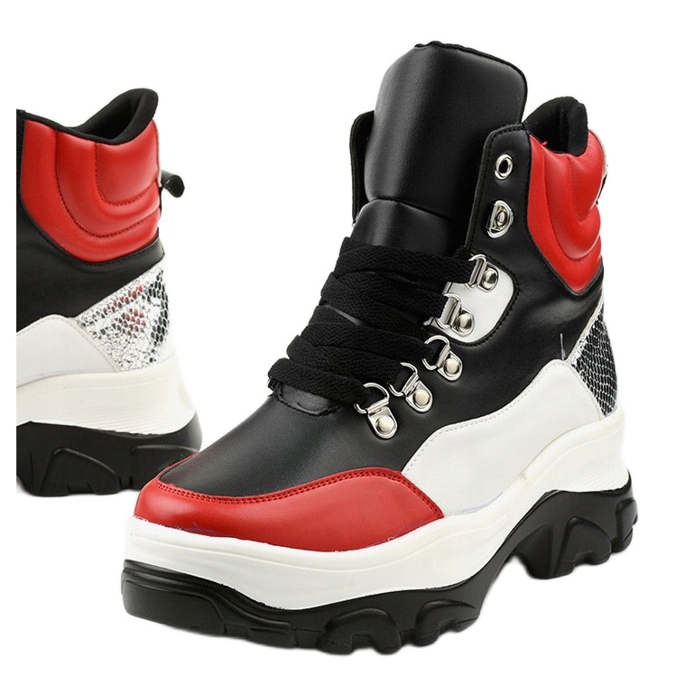 Červené barevné tenisky Neamelira černá 1