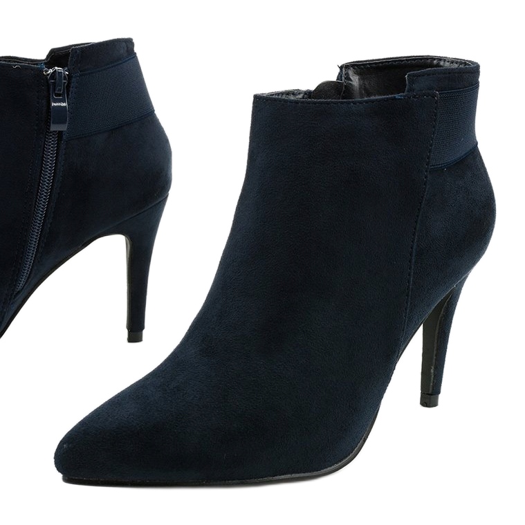 Tmavě modré kotníkové boty s pružinou Adresea námořnická modrá 1