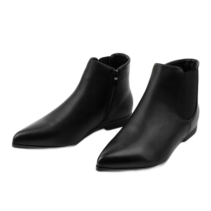 Černé ploché kozačky Jodhpur s elastickou Lagenarií černý 2