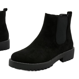 Černé semišové kozačky značky Nahneva černý 1