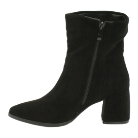 M.Daszyński Černé semišové boty MR2025-10 černá 1