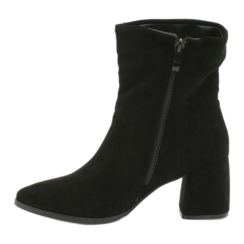 M.Daszyński Černé semišové boty MR2025-10 černý 1