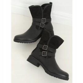 Černé dámské černé kozačky 8912 Black černý 1
