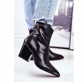 Dámské kozačky na podpatku Kůže Big Star černé GG274919 černá 1