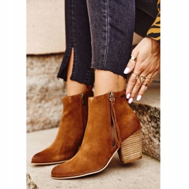 Dámské kozačky na vysokém podpatku Big Star Camel GG274364 hnědý vícebarevný 1