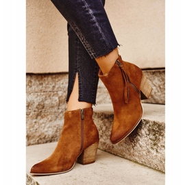 Dámské kozačky na vysokém podpatku Big Star Camel GG274364 hnědý vícebarevný 2