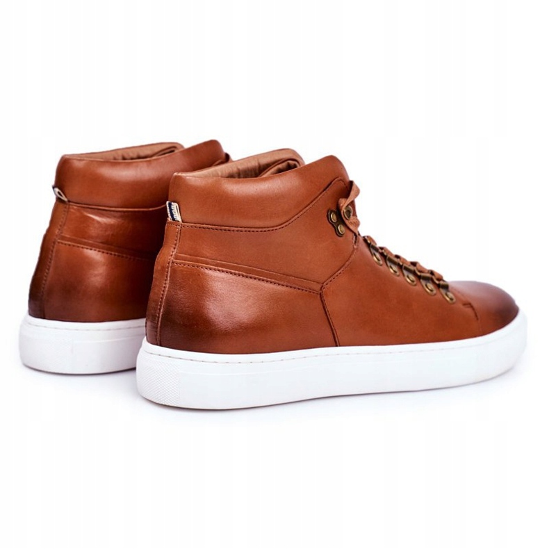 Pánské kožené tenisky GOE Brown GG1N3011 hnědý 2