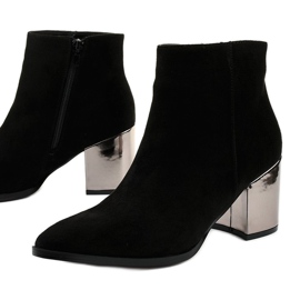 BM Černé kotníkové boty z eko semiše Astihusa černá 1