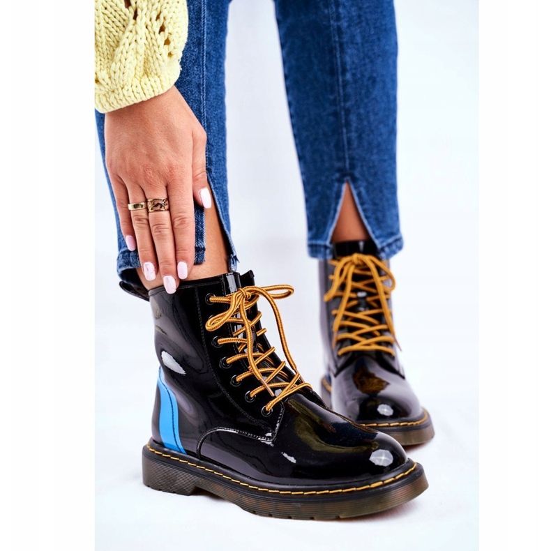 Dámské boty Trappers Glany Goe Leather Black GG2N3056 černý 1
