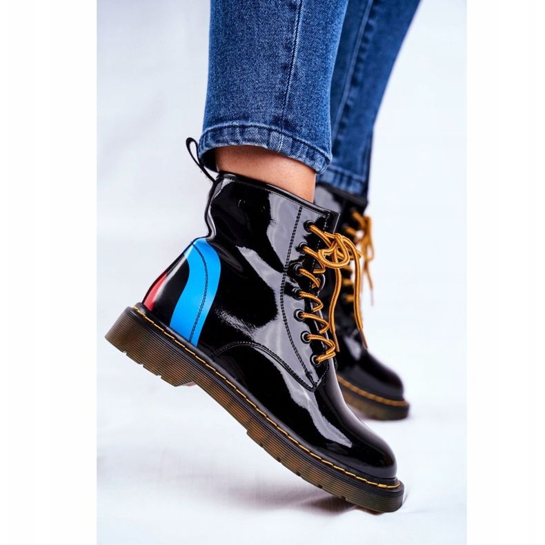 Dámské boty Trappers Glany Goe Leather Black GG2N3056 černý 2