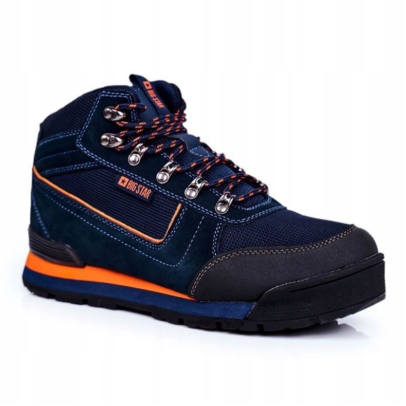 Pánské trekové boty Big Star Outdoor Navy Blue GG174199 modrý 1
