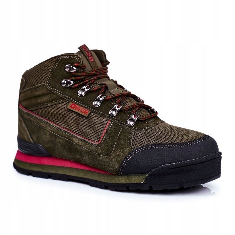 Pánské trekové boty Big Star Outdoor Khaki GG174200 zelená 1