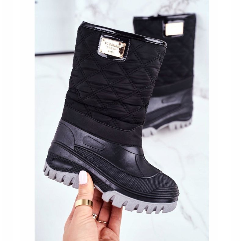 Apawwa Dětské kožichy izolované sněhule Black Mussi černá 2