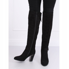 Černé vysoké podpatky 1105-GG Černá černý 1