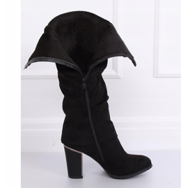 Černé vysoké podpatky 1103-GG Černá černý 2
