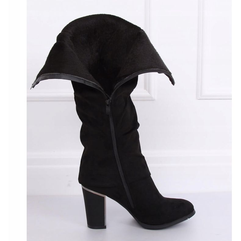 Černé vysoké podpatky 1103-GG Černá 2