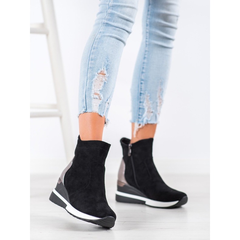 Klínové boty VINCEZA černá 1 Klínové boty VINCEZA černá 1