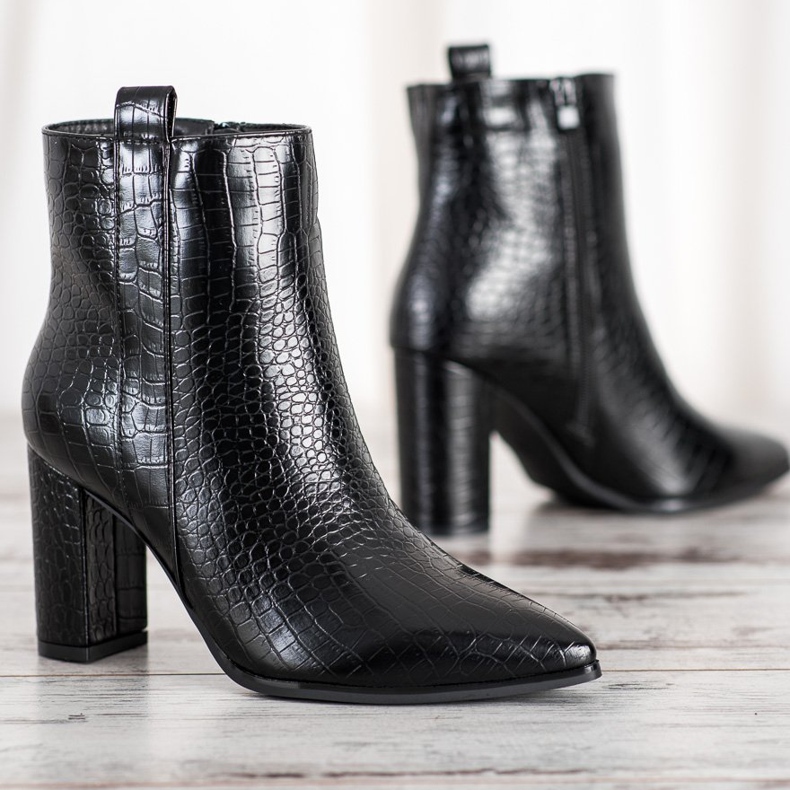 Seastar Stylové kozačky se vzorem černý 2