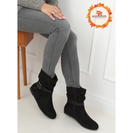 Černé dámské kozačky černé DH28 Black černý 1