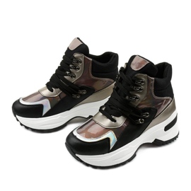 Černé nazouvací tenisky Gianna černá vícebarevný 2